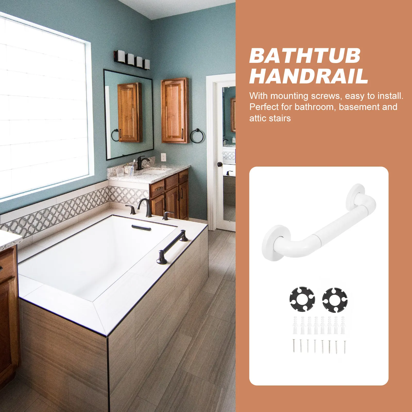 Thickened Non-Slip Safety Grab Bar Stainless Steel Core with Anti-Static Nylon Surface for Bathroom Lavatory Corridor Elderly
Thickened Non-Slip Safety Grab Bar Stainless Steel Core with Anti-Static Nylon Surface for Bathroom Lavatory Corridor Elderly