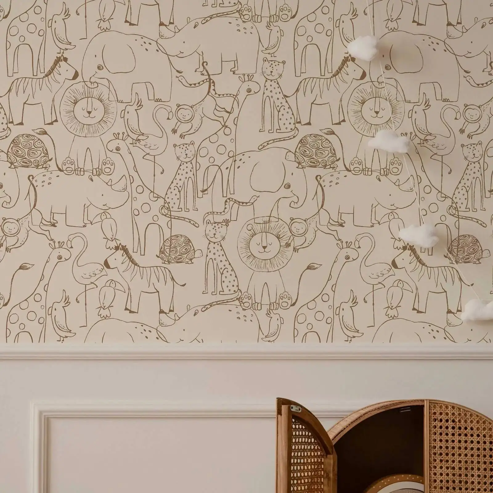 Милые обои с изображением животных сафари с ручным рисунком, детская настенная роспись с монохромными животными, детская мультяшная бумага, очистка и наклейка/непарированная 
Милые обои с изображением животных сафари с ручным рисунком, детская настенная роспись с монохромными животными, детская мультяшная бумага, очистка и наклейка/непарированная