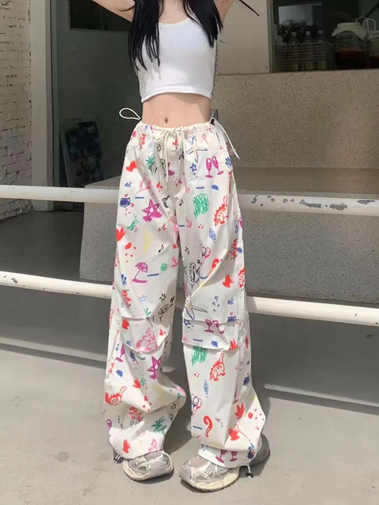 Women's Graffiti Colorful Cartoon Printing Pants Summer New Chic Female Straight Tube Loose Wide Leg Casual Trousers
Women's Graffiti Colorful Cartoon Printing Pants Summer New Chic Female Straight Tube Loose Wide Leg Casual Trousers