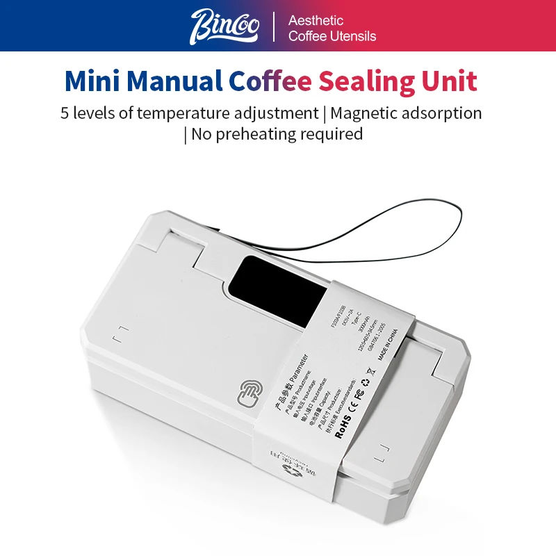Bincoo Portable Mini Heat Sealer - Magnetic Handheld Sealer for Plastic Bags, 5-Temp Adjustable, Auto Shutoff, USB Rechargeable
Bincoo Portable Mini Heat Sealer - Magnetic Handheld Sealer for Plastic Bags, 5-Temp Adjustable, Auto Shutoff, USB Rechargeable