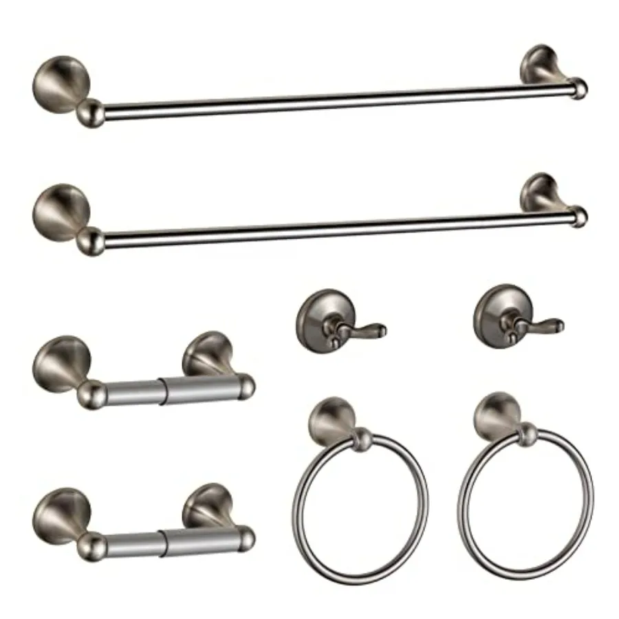 Bathroom Hardware Set Brushed Nickel Adjustable Expandable Bath Towel Bars 8-Pieces Wall Mount Bathroom Accessory Set Towel Rac
Bathroom Hardware Set Brushed Nickel Adjustable Expandable Bath Towel Bars 8-Pieces Wall Mount Bathroom Accessory Set Towel Rac