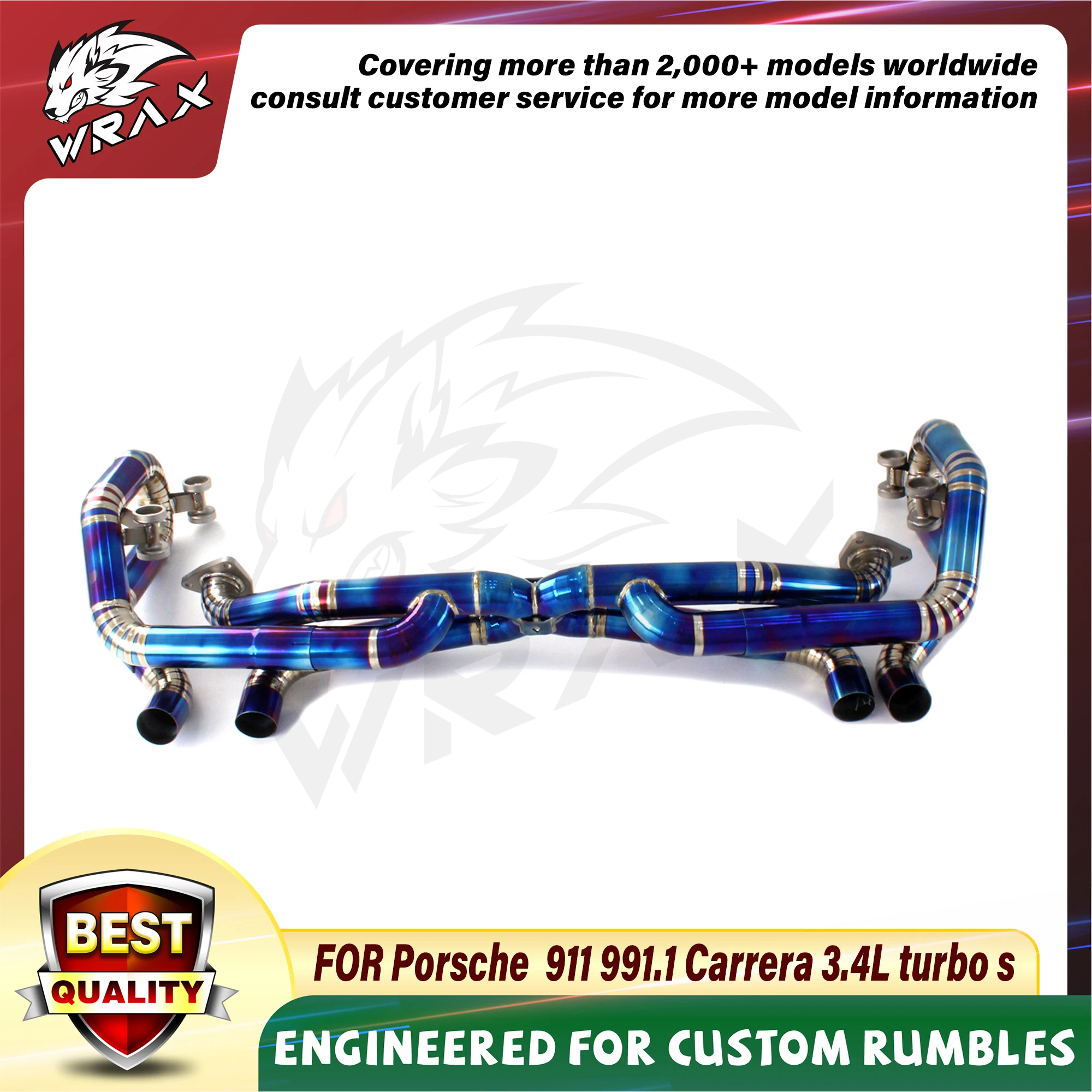 WRAX Titanium Exhaust For Porsche 911 991.1 Carrera 3.4L turbo sCatback High Performance Exhaust System Tail Performance
WRAX Titanium Exhaust For Porsche 911 991.1 Carrera 3.4L turbo sCatback High Performance Exhaust System Tail Performance