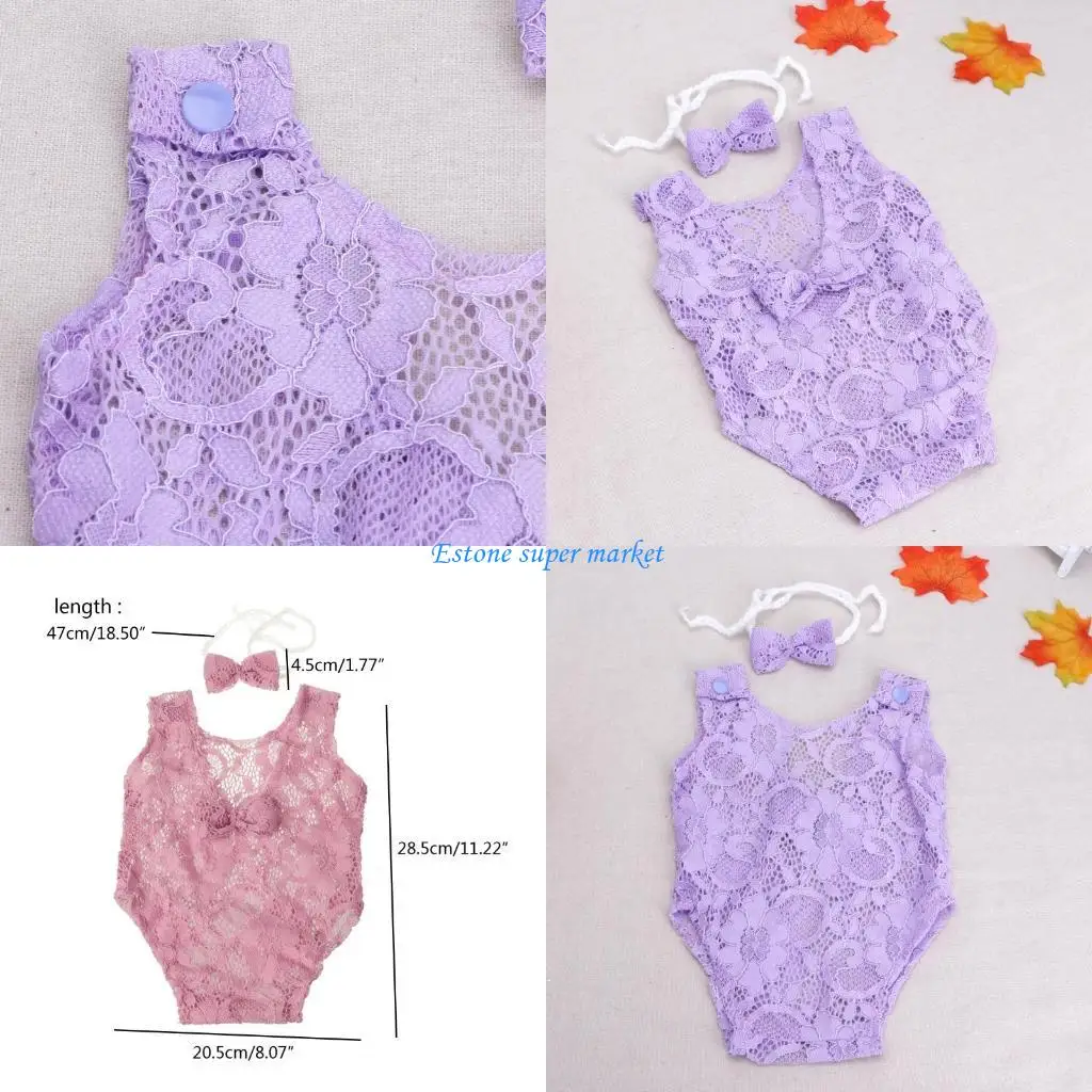 090B Одежда для младенцев Реквизит для фотосъемки новорожденных Детский комбинезон с повязкой на голову Комплект с кружевом и
090B Одежда для младенцев Реквизит для фотосъемки новорожденных Детский комбинезон с повязкой на голову Комплект с кружевом и