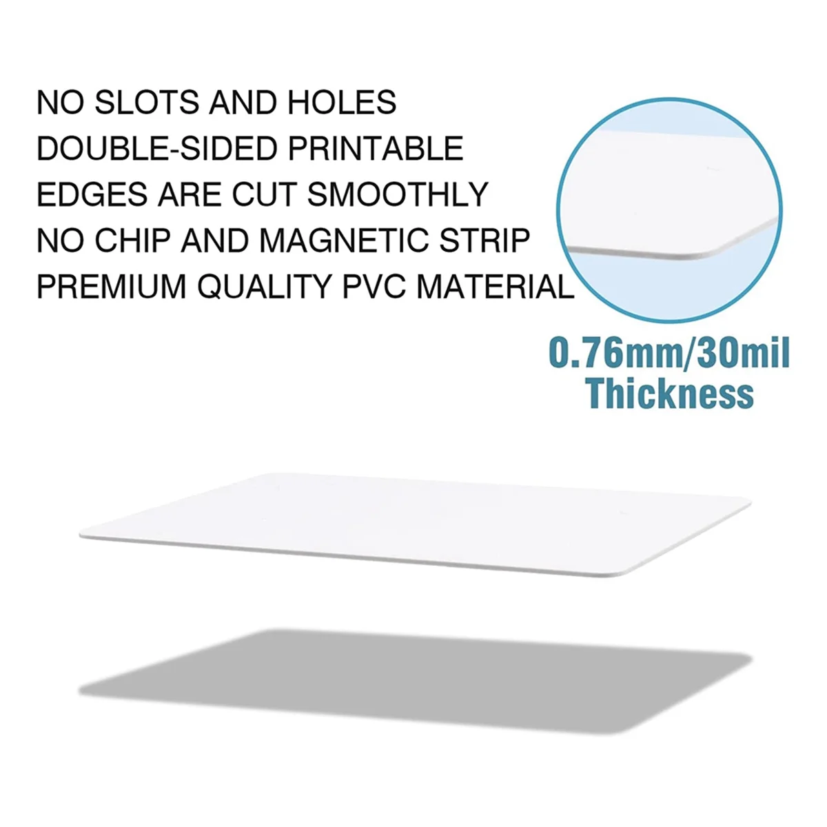 100 Pack Premium Blank PVC Cards, CR80 30Mil Graphic Quality White Plastic Cards for Photo ID Badge Printers
100 Pack Premium Blank PVC Cards, CR80 30Mil Graphic Quality White Plastic Cards for Photo ID Badge Printers