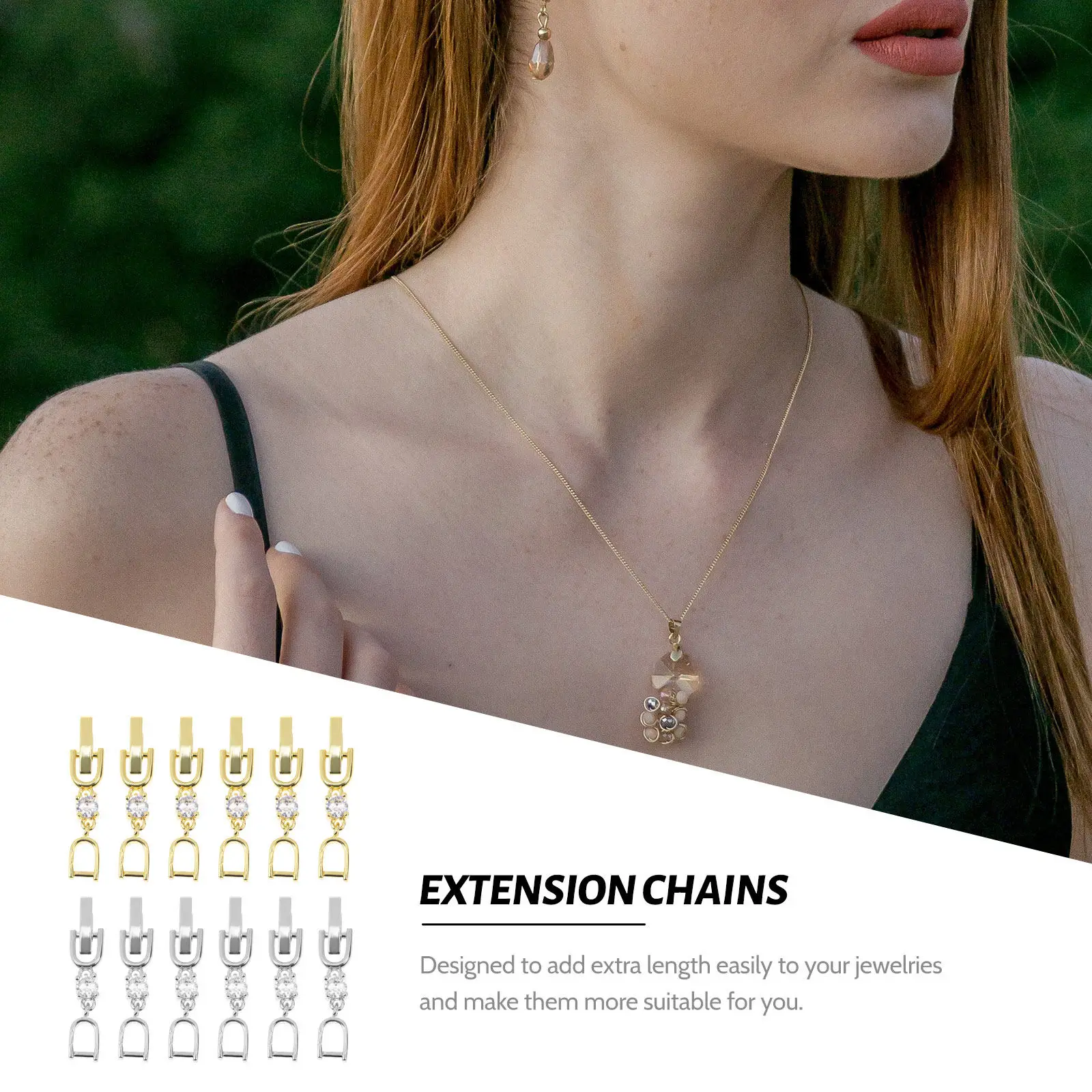 12Pcs Rhinestone Alloy Jewelry Extension Chains for Necklaces Bracelets Anklets Chokers DIY Making Tarnish Resistant Smooth
12Pcs Rhinestone Alloy Jewelry Extension Chains for Necklaces Bracelets Anklets Chokers DIY Making Tarnish Resistant Smooth