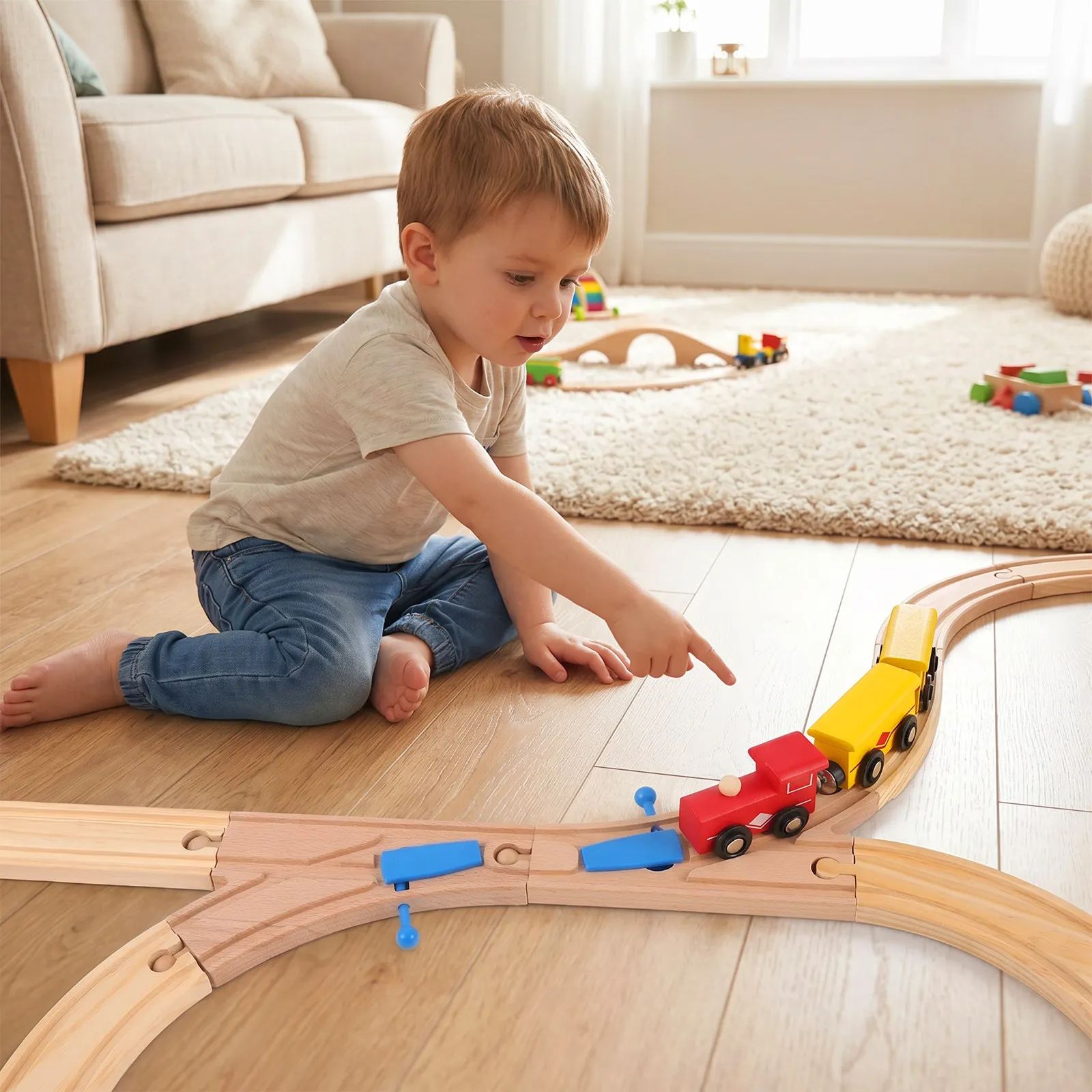 2Pcs Wooden Train Track Curved Switch Compatible with Major Brand Train Sets Track Scene Layout Toddler Accessories
2Pcs Wooden Train Track Curved Switch Compatible with Major Brand Train Sets Track Scene Layout Toddler Accessories