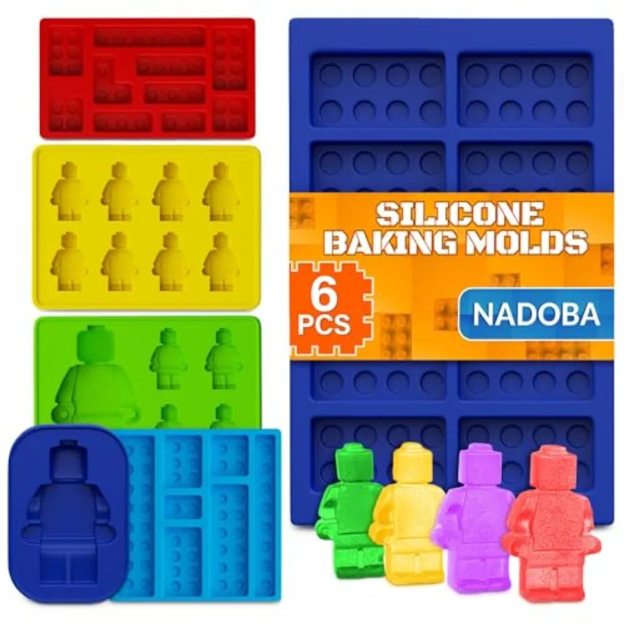 6 Pcs Robot and Bricks Silicone Molds for Chocolate Non-Stick, Heat-Resistant and Easy to Clean Chocolate Molds Silicone Design
6 Pcs Robot and Bricks Silicone Molds for Chocolate Non-Stick, Heat-Resistant and Easy to Clean Chocolate Molds Silicone Design
