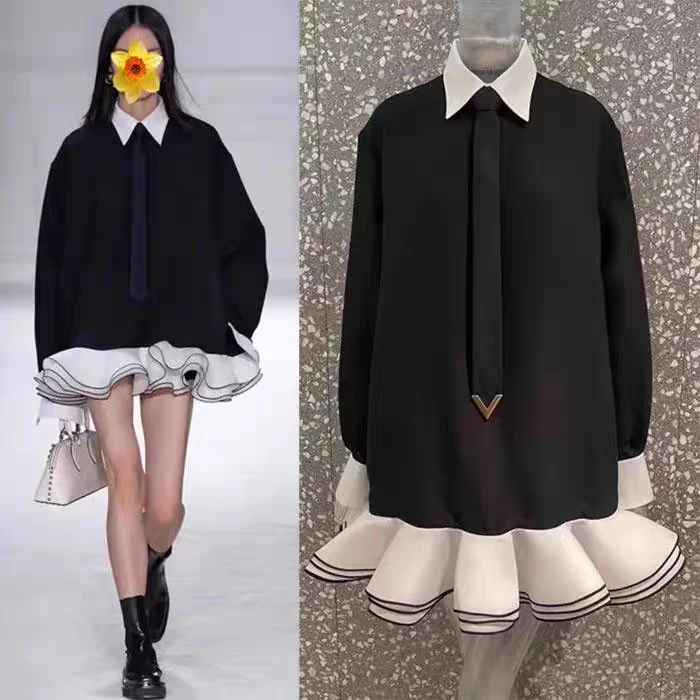 Loose Bla Sweatirt Dr Doll Collar Gentle Women's Spring New Sle Long Sve irt Pure Color Button Closure Dr
Loose Bla Sweatirt Dr Doll Collar Gentle Women's Spring New Sle Long Sve irt Pure Color Button Closure Dr