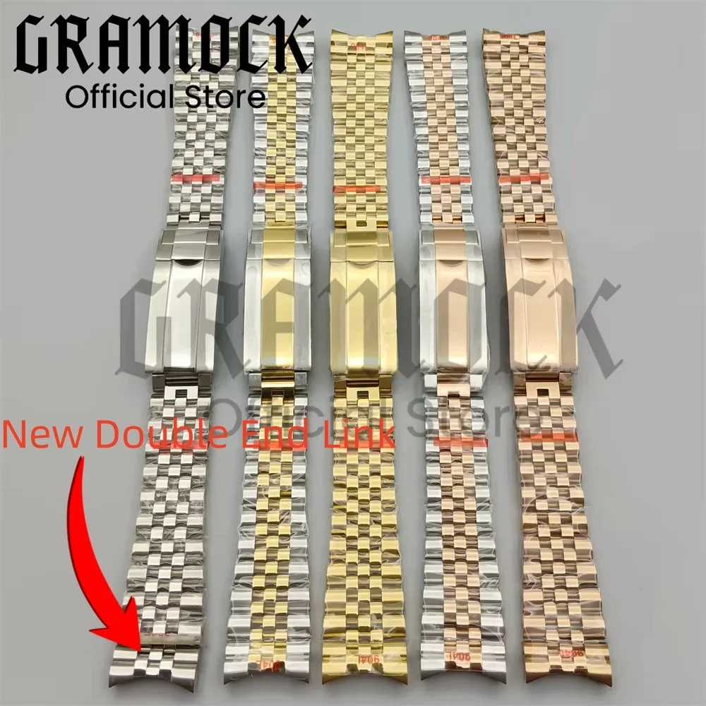 20mm 904L Bracelet New Double end link Solid Stainless Steel Watch Band Folding Buckle jubilee Strap Suitable for 36mm-41mm Case
20mm 904L Bracelet New Double end link Solid Stainless Steel Watch Band Folding Buckle jubilee Strap Suitable for 36mm-41mm Case