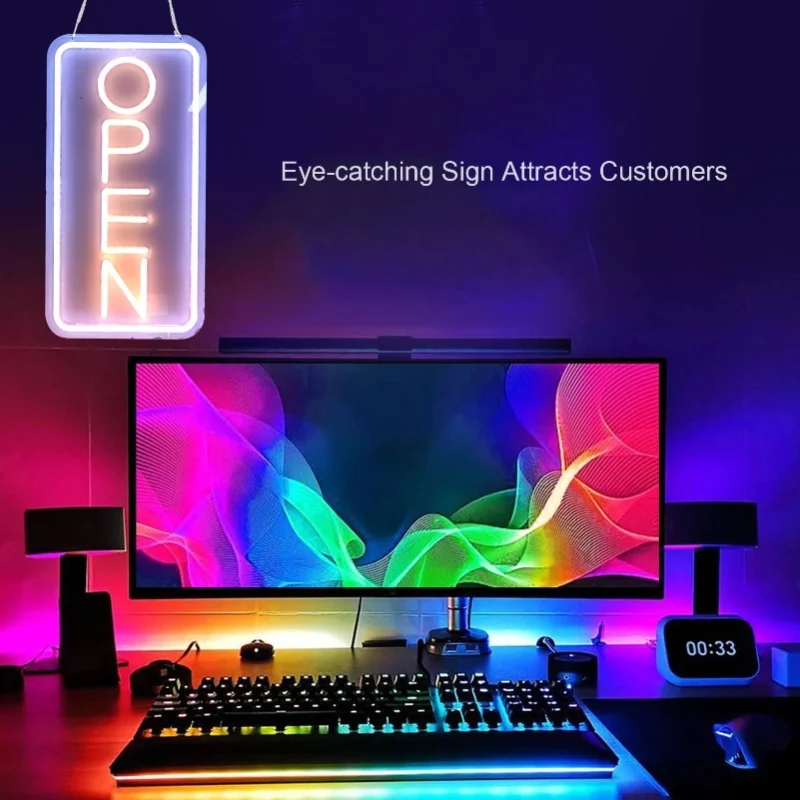 LED Neon Open Sign For Business Light Up Open Sign USB Powered Adjustable Bright For Shop Coffee Store Bar Salon Restaurant Club
LED Neon Open Sign For Business Light Up Open Sign USB Powered Adjustable Bright For Shop Coffee Store Bar Salon Restaurant Club