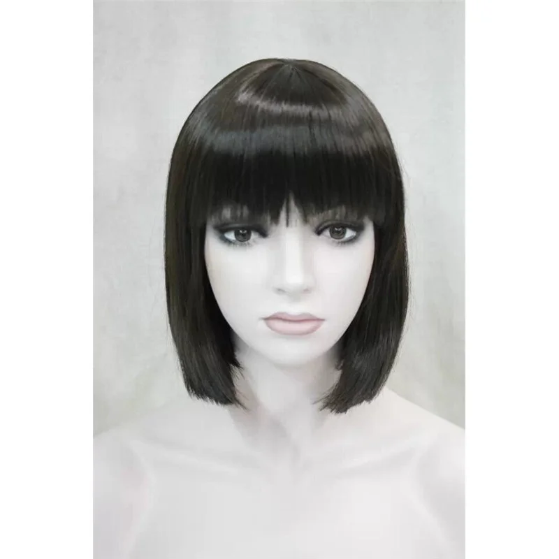 Women Wig Short Straight Hair Wig Dark Black Female Full Wig+Wig Cap
Women Wig Short Straight Hair Wig Dark Black Female Full Wig+Wig Cap