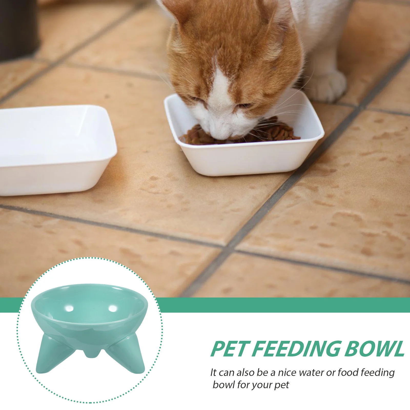 1pc Creative Elevated Cat Ceramic Pet Feeding Container Raised Dog Food Bowl High Base Water Bowl For Small Pets Safe Food Grade
1pc Creative Elevated Cat Ceramic Pet Feeding Container Raised Dog Food Bowl High Base Water Bowl For Small Pets Safe Food Grade
