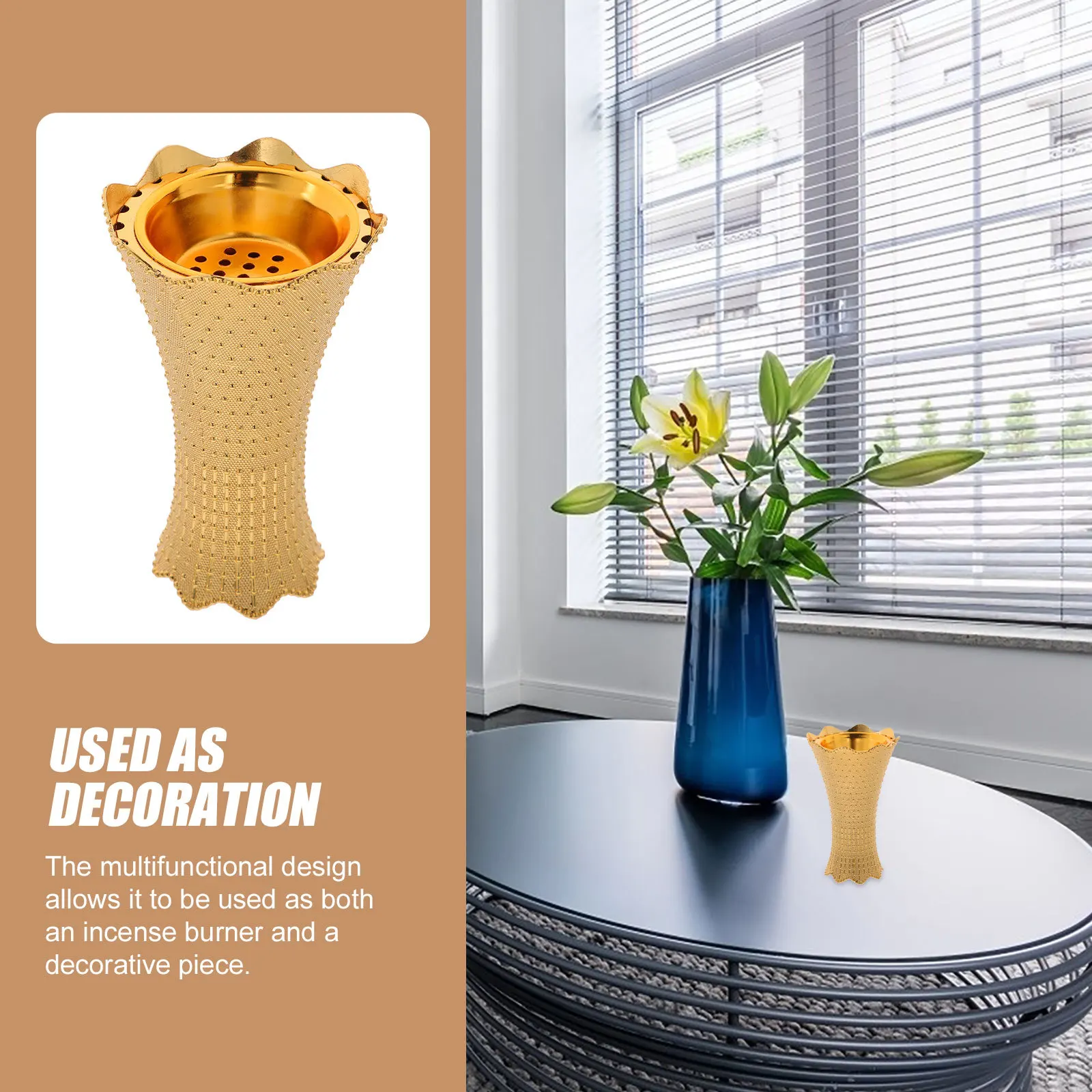 Retro Censer Burner Multi-Functional Desktop Incense Holder for Home Decoration Vintage Ornament Aluminum Alloy Table Burner
Retro Censer Burner Multi-Functional Desktop Incense Holder for Home Decoration Vintage Ornament Aluminum Alloy Table Burner