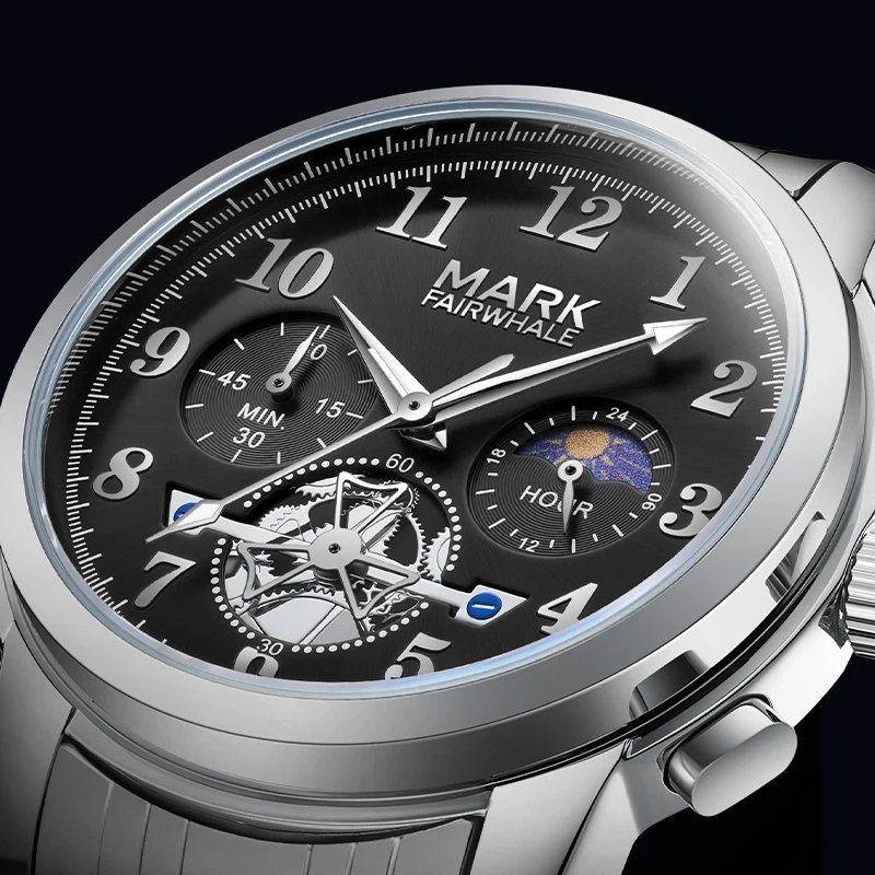 MARK FAIRWHALE 5059 Business Quartz Wristwatch Stainless Steel Moon Phase Waterproof Watches for Man
MARK FAIRWHALE 5059 Business Quartz Wristwatch Stainless Steel Moon Phase Waterproof Watches for Man