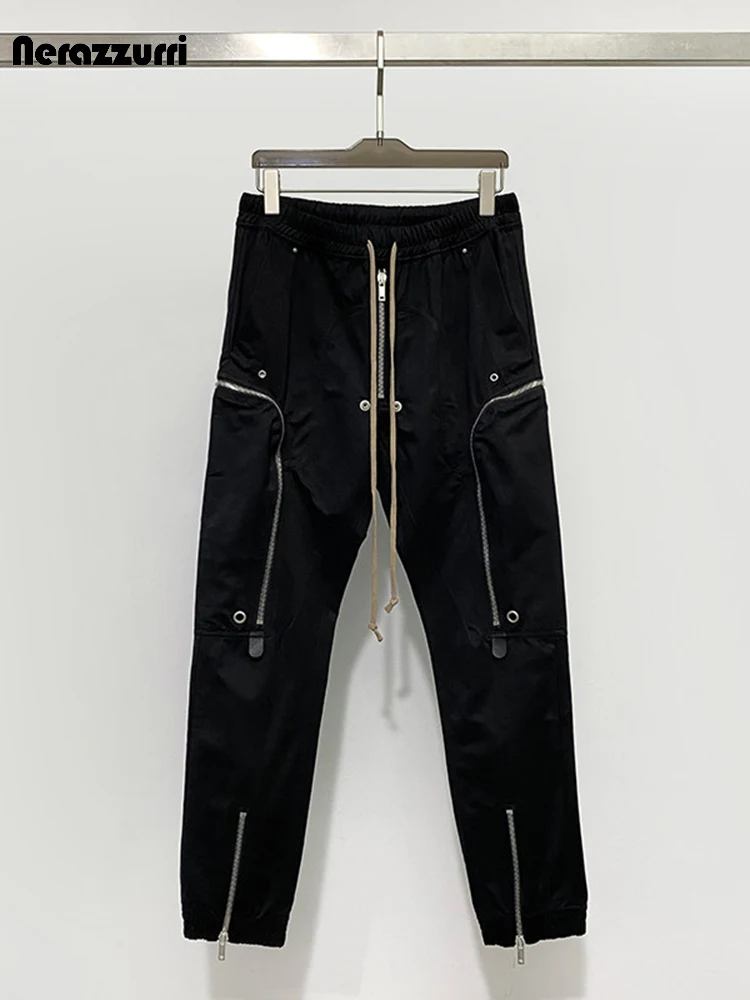 Nerazzurri Spring Autumn Cool Handsome Fitted Black Pencil Pants for Men with Elastic Waist Drawstring Luxury Menswear Clothing
Nerazzurri Spring Autumn Cool Handsome Fitted Black Pencil Pants for Men with Elastic Waist Drawstring Luxury Menswear Clothing
