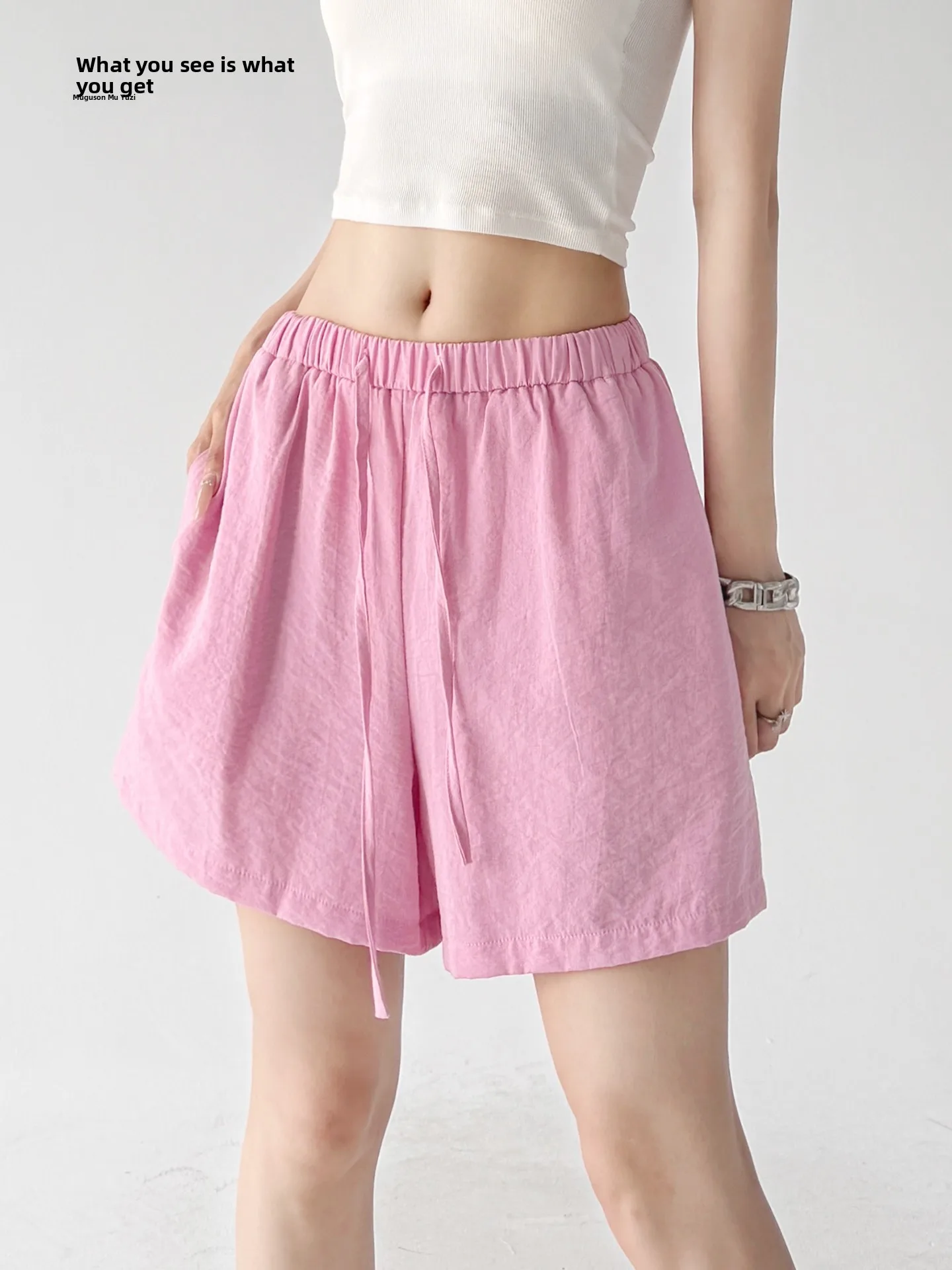 Trendy Loose Pink Shorts Women's Summer 2026 New Style Versatile Student Casual Pants Sporty High Waist Wide Leg Trousers
Trendy Loose Pink Shorts Women's Summer 2026 New Style Versatile Student Casual Pants Sporty High Waist Wide Leg Trousers