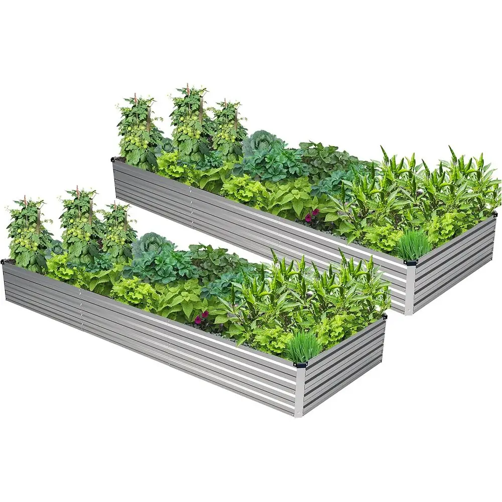 10x3x1ft Galvanized Metal Raised Garden Bed Kit for Outdoor Planting, Vegetables, Herbs, Silver
10x3x1ft Galvanized Metal Raised Garden Bed Kit for Outdoor Planting, Vegetables, Herbs, Silver