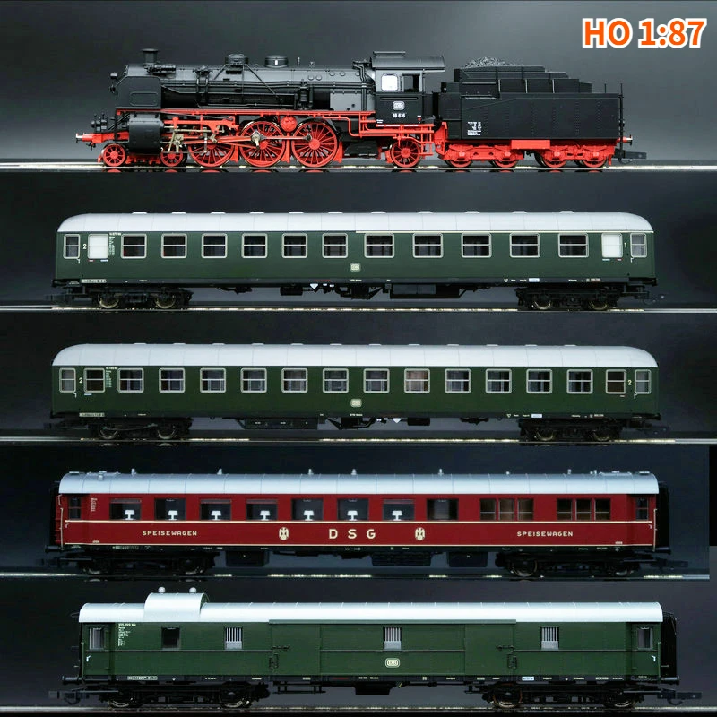 Модель поезда HO 1/87 ROCO BR18 с цифровым звуковым эффектом (DCC), набор с одной головкой и четырьмя автомобильными отсеками, игрушка на рельсах 51313
Модель поезда HO 1/87 ROCO BR18 с цифровым звуковым эффектом (DCC), набор с одной головкой и четырьмя автомобильными отсеками, игрушка на рельсах 51313