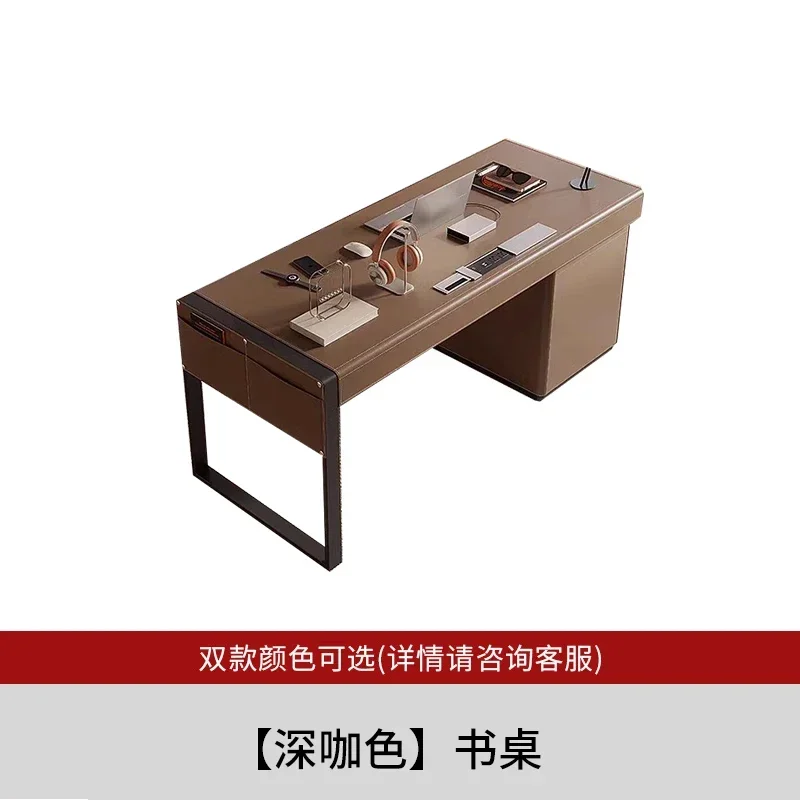 Italian saddle leather desk simple home study desk bedroom designer computer deskpara casa e decoração
Italian saddle leather desk simple home study desk bedroom designer computer deskpara casa e decoração