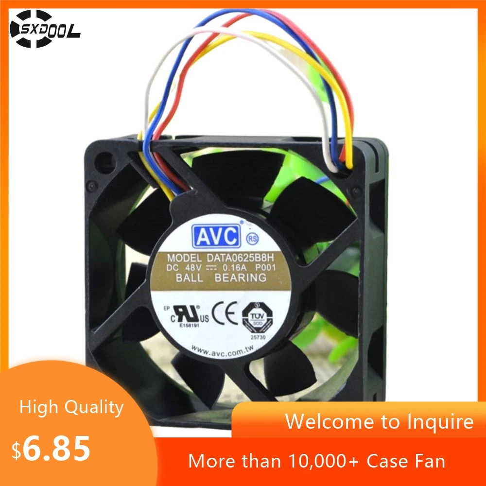 Вентилятор 6025 60 мм для AVC DATA0625B8H-P001 60x60x25 мм 48 В 0,16 А с двойным шариком 6800 об/мин 33,9 куб. футов в минуту высокоскоростной вентилятор
Вентилятор 6025 60 мм для AVC DATA0625B8H-P001 60x60x25 мм 48 В 0,16 А с двойным шариком 6800 об/мин 33,9 куб. футов в минуту высокоскоростной вентилятор