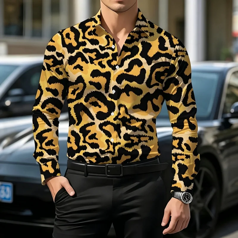 High end personalized printed men's shirt, fashionable contrasting color long sleeved shirt, casual business men's shirt XS-6XL
High end personalized printed men's shirt, fashionable contrasting color long sleeved shirt, casual business men's shirt XS-6XL
