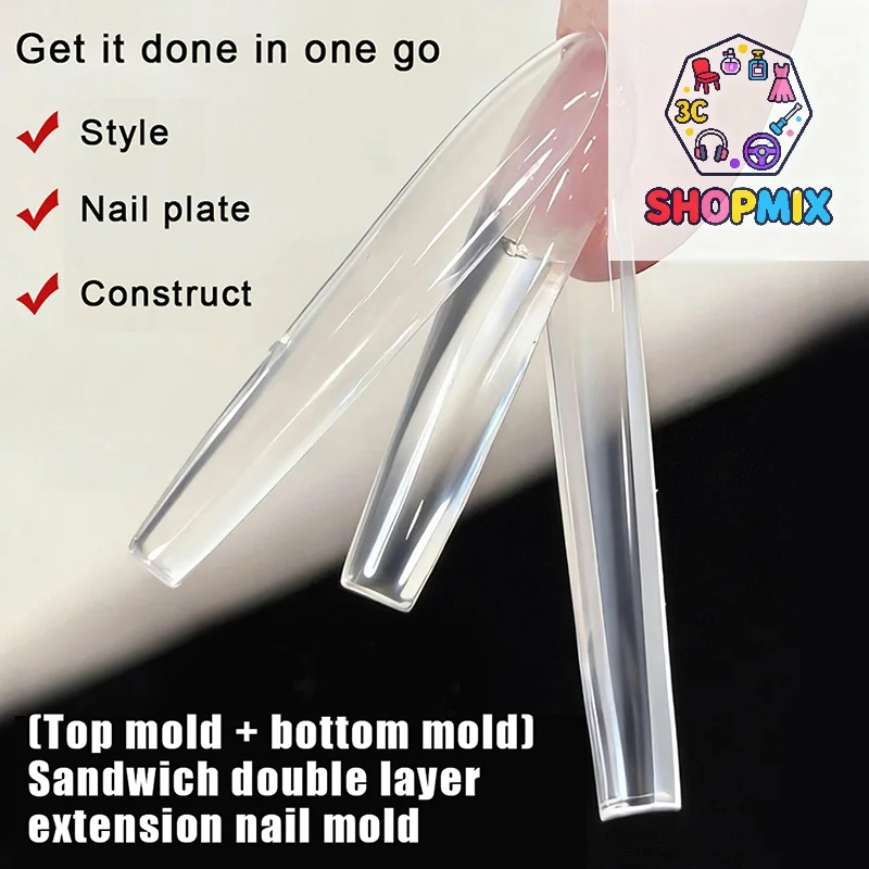 Dual Nail Forms 240pcs 15size Extensions-Dual Forms Coffin Almond Nail Forms Top Mold Bottom Mold
Dual Nail Forms 240pcs 15size Extensions-Dual Forms Coffin Almond Nail Forms Top Mold Bottom Mold