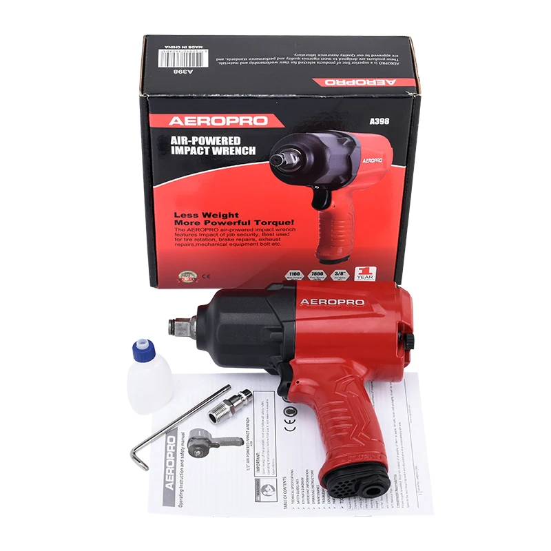 AEROPRO 1/2-Inch Air Impact Wrench Air Shock High Torque up 1100ft-lbs-Durable Pneumatic Impact Tool With For Ergonomic Design
AEROPRO 1/2-Inch Air Impact Wrench Air Shock High Torque up 1100ft-lbs-Durable Pneumatic Impact Tool With For Ergonomic Design