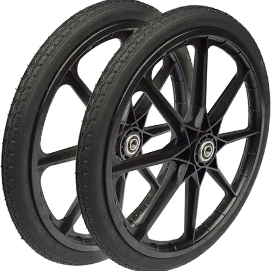 2 Pack 20" No Flat Wheels Replacement for Lawn and Garden Wagons, 5/8" Axle Bearings, 20 Inch Diameter Solid Tire Compatible wi
2 Pack 20" No Flat Wheels Replacement for Lawn and Garden Wagons, 5/8" Axle Bearings, 20 Inch Diameter Solid Tire Compatible wi
