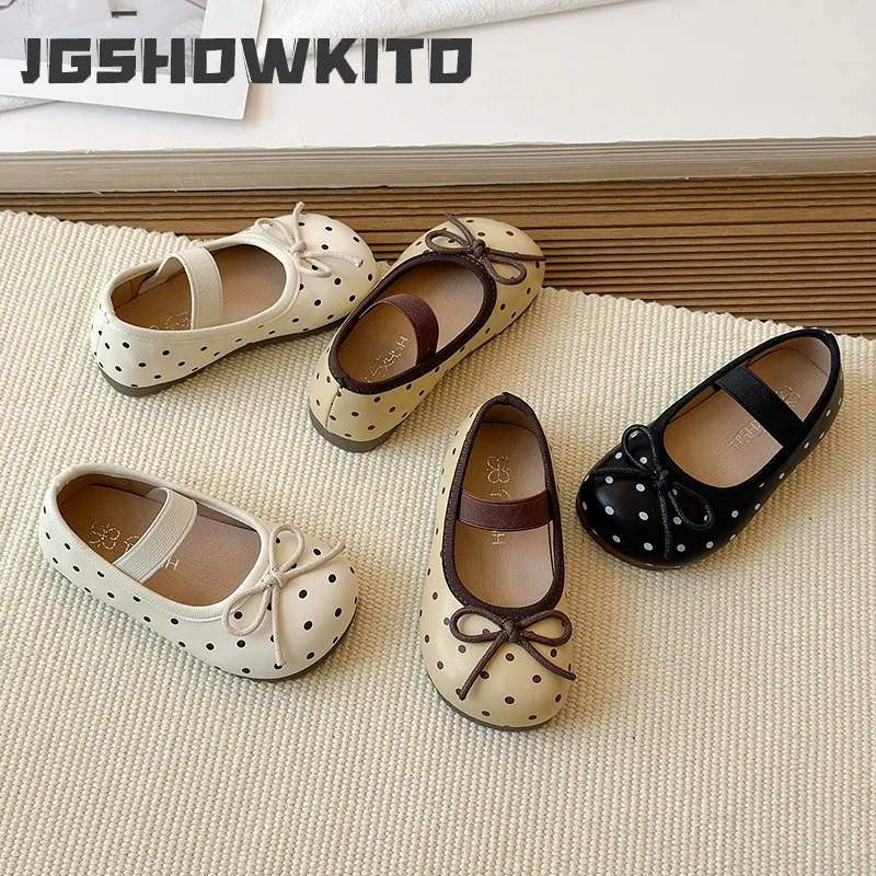 JGSHOWKITO Girls Leather Shoes Polka Dot Slip-on Children Ballet Dress Shoes Casual Breathable Non-slip Kids School Flat Shoes
JGSHOWKITO Girls Leather Shoes Polka Dot Slip-on Children Ballet Dress Shoes Casual Breathable Non-slip Kids School Flat Shoes