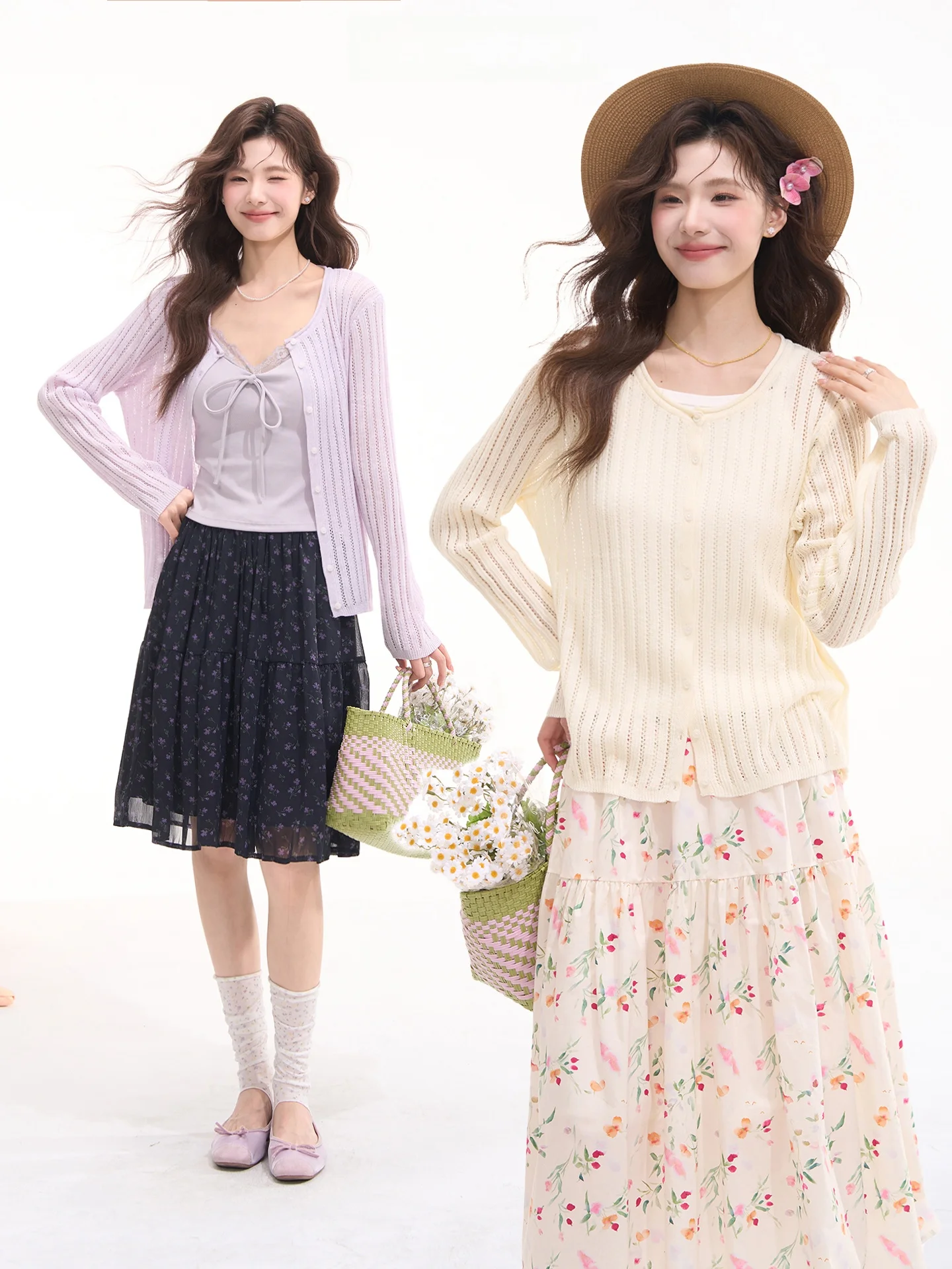 Elegant Hollow out Woolen Knitwear Sleeveless Cardigan for Women Spring Summer Fashionable Floral Field Display Heme Hyacinth...
Elegant Hollow out Woolen Knitwear Sleeveless Cardigan for Women Spring Summer Fashionable Floral Field Display Heme Hyacinth...