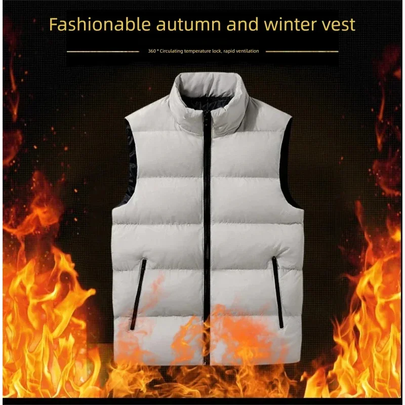 Зимний тренд мужской жилет новый осенне-зимний воротник-стойка без рукавов с пухом, толстый пуховый жилет для теплого.
Зимний тренд мужской жилет новый осенне-зимний воротник-стойка без рукавов с пухом, толстый пуховый жилет для теплого.