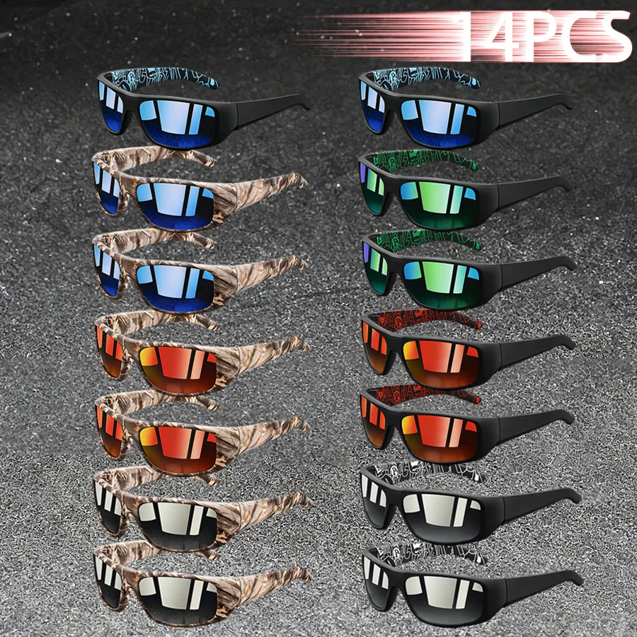 14PCS Fashion Camouflage Pattern Sports Eyewear Men Women leisure Driving Fishing Running Mountaineering Sport Sun Glasses
14PCS Fashion Camouflage Pattern Sports Eyewear Men Women leisure Driving Fishing Running Mountaineering Sport Sun Glasses