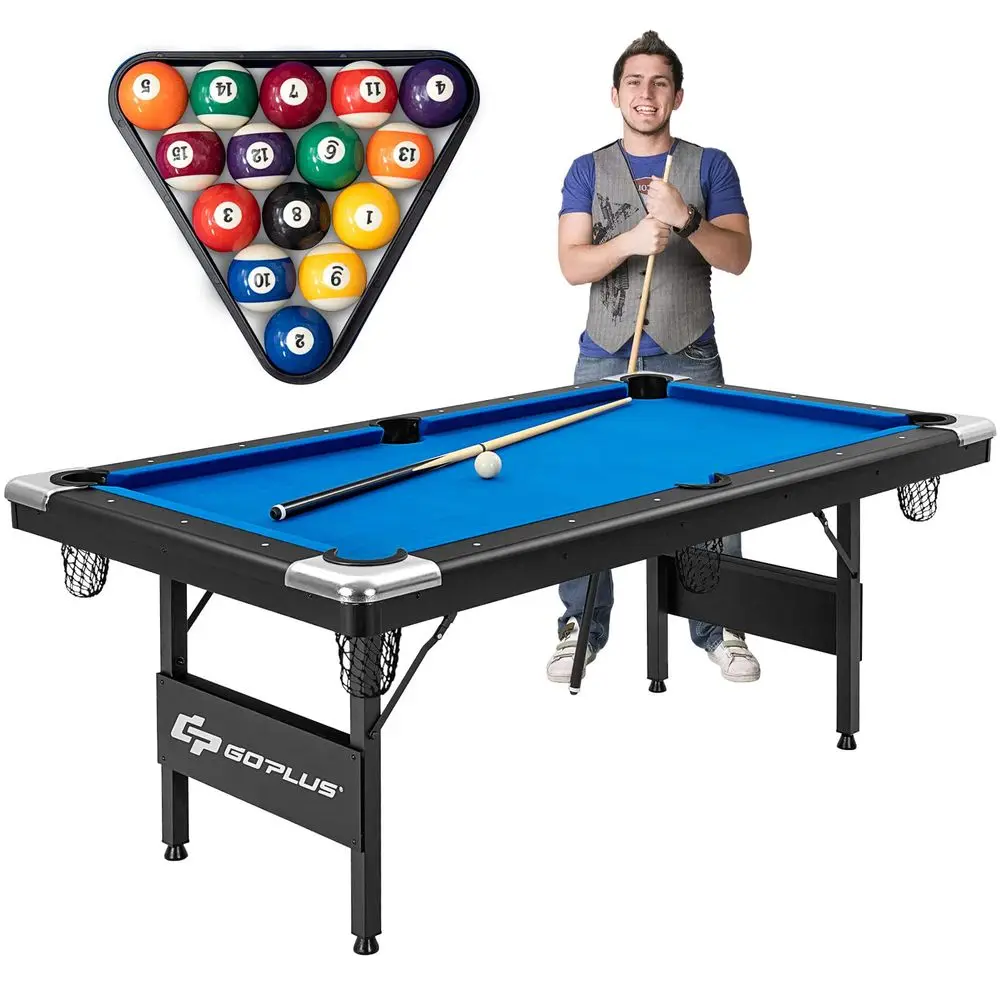 6 FT Folding Pool Table, 76 Inch Portable Billiard Tables for Adults W Foldable amp Locking Legs, Adjustable Feet, Full Accesso
6 FT Folding Pool Table, 76 Inch Portable Billiard Tables for Adults W Foldable amp Locking Legs, Adjustable Feet, Full Accesso