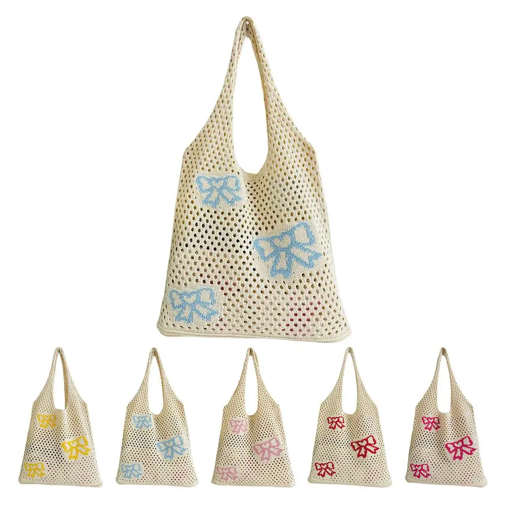 Bowknot Pattern Aesthetic Crochet Bag Summer Fairy Grunge Large Capacity Crochet Tote Bag Beach Travel Bag for Women
Bowknot Pattern Aesthetic Crochet Bag Summer Fairy Grunge Large Capacity Crochet Tote Bag Beach Travel Bag for Women