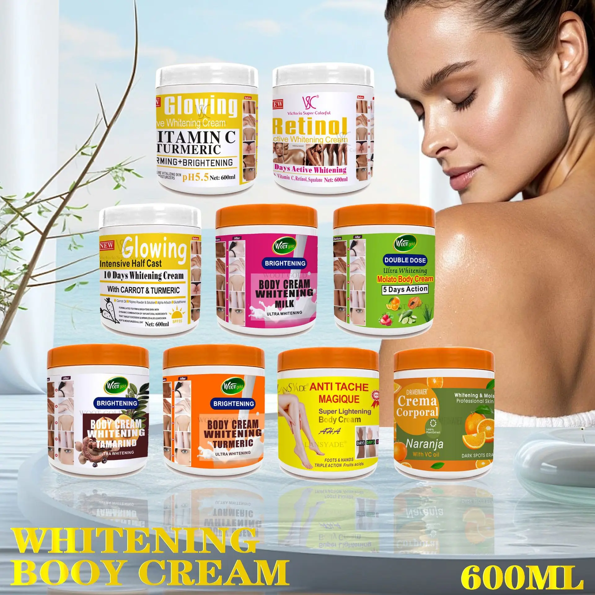 Vitamin C Cream Moisturizing and Locking in Moisture Refreshing Non-Sticky Brighten skin tone Body Cream 600ml Skincare
Vitamin C Cream Moisturizing and Locking in Moisture Refreshing Non-Sticky Brighten skin tone Body Cream 600ml Skincare
