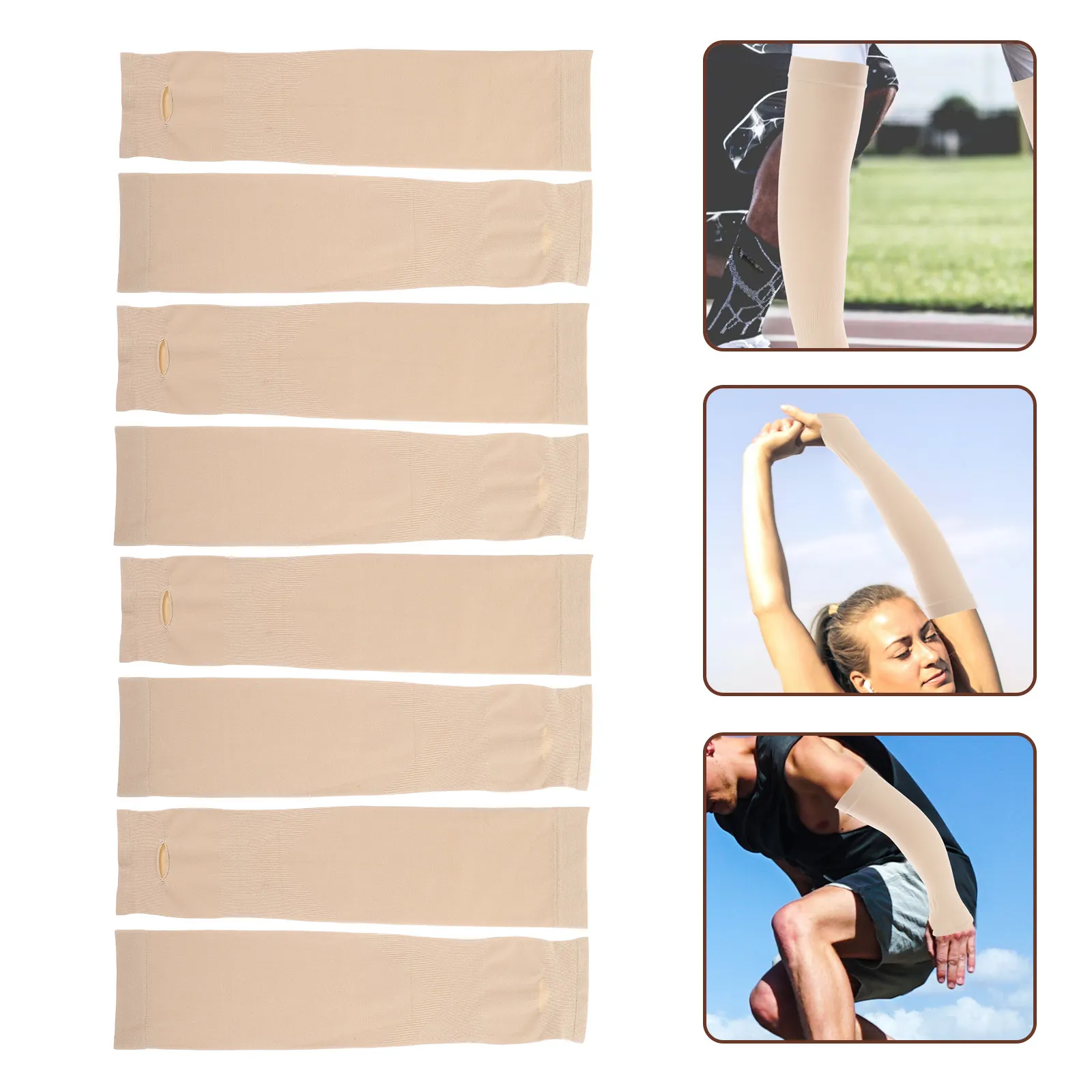 4Pairs Cooling Sun Protection Arm Sleeves Anti-Slipping Elastic Uv Blocking Sleeve for Summer Outdoor Sports Cycling Running
4Pairs Cooling Sun Protection Arm Sleeves Anti-Slipping Elastic Uv Blocking Sleeve for Summer Outdoor Sports Cycling Running