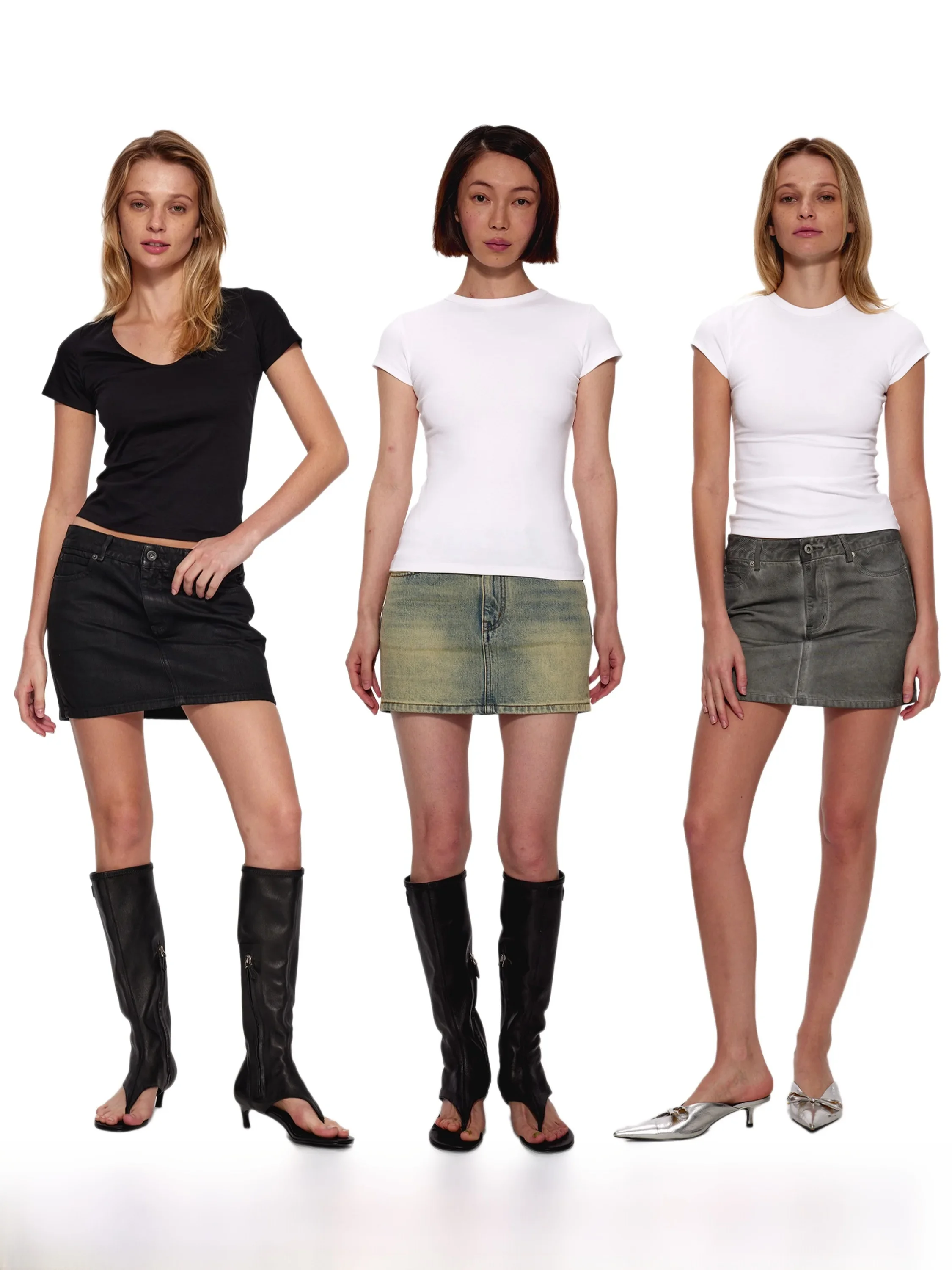 Retro Washed Ultra-Short Skirt Low Waist Denim Yellow Mud Black Wax Lime Straight Cut Daily Commute Cotton Blend Skirt
Retro Washed Ultra-Short Skirt Low Waist Denim Yellow Mud Black Wax Lime Straight Cut Daily Commute Cotton Blend Skirt