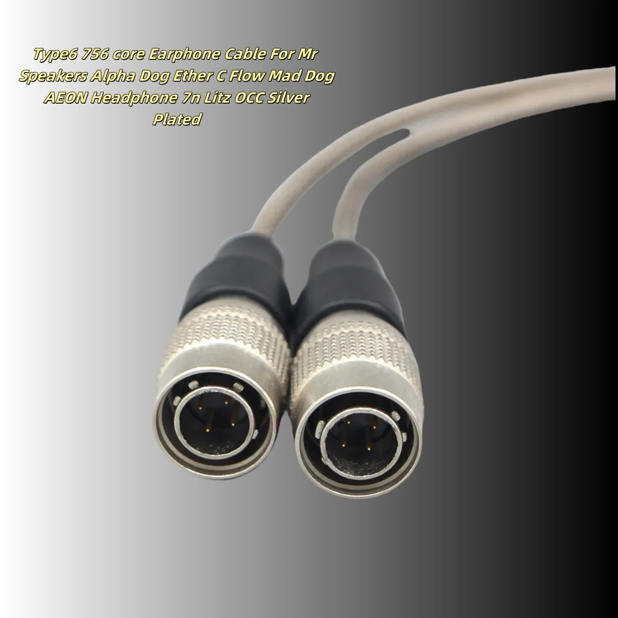 Type6 756 core Earphone Cable For Mr Speakers Alpha Dog Ether C Flow Mad Dog AEON Headphone 7n Litz OCC Silver Plated 7843
Type6 756 core Earphone Cable For Mr Speakers Alpha Dog Ether C Flow Mad Dog AEON Headphone 7n Litz OCC Silver Plated 7843
