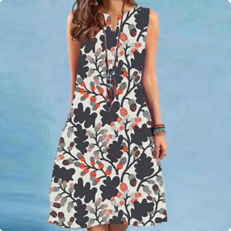 Модное платье-майка без рукавов с принтом, женское лето 2029, свободные повседневные базовые платья для женщин, сарафан, халат Femme
Модное платье-майка без рукавов с принтом, женское лето 2029, свободные повседневные базовые платья для женщин, сарафан, халат Femme