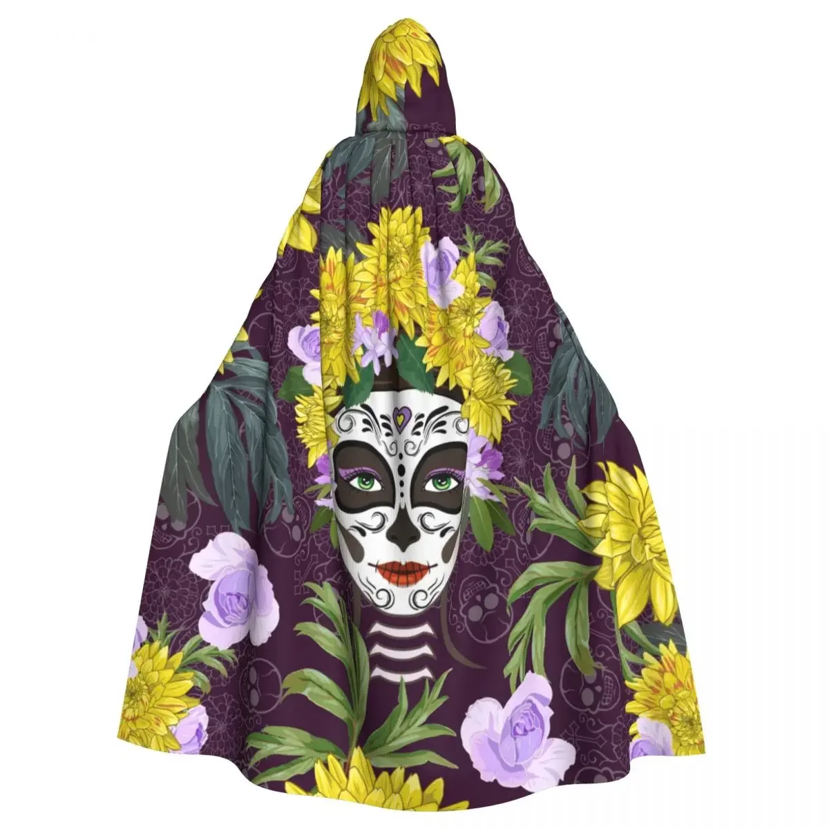 Двусторонняя накидка с капюшоном для взрослых вампиров унисекс Calavera Catrina In A Wreath Of Yellow Dahlias
Двусторонняя накидка с капюшоном для взрослых вампиров унисекс Calavera Catrina In A Wreath Of Yellow Dahlias