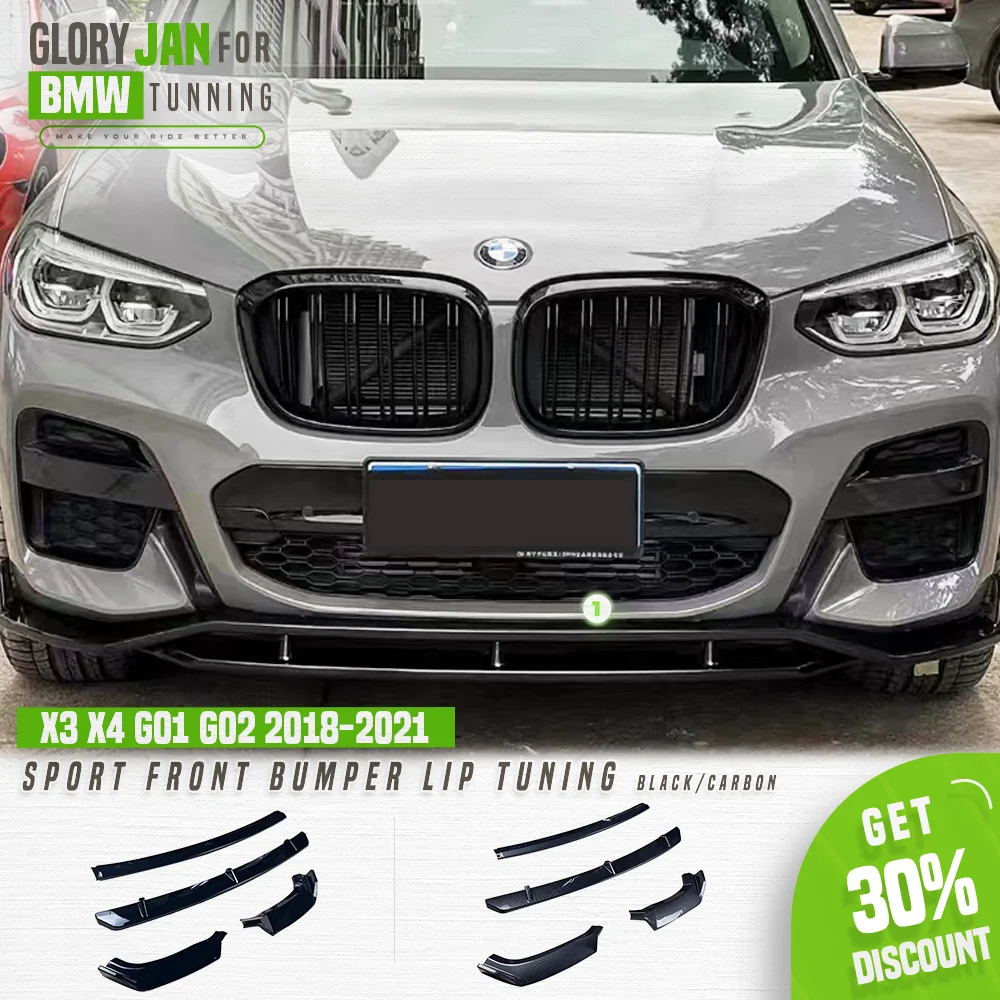 Front Bumper Lip for BMW X3 X4 G01 G02 2018-2021 Glossy Black Sport Body Kit Bumper Lower Lip Car Upgrade Accessory
Front Bumper Lip for BMW X3 X4 G01 G02 2018-2021 Glossy Black Sport Body Kit Bumper Lower Lip Car Upgrade Accessory