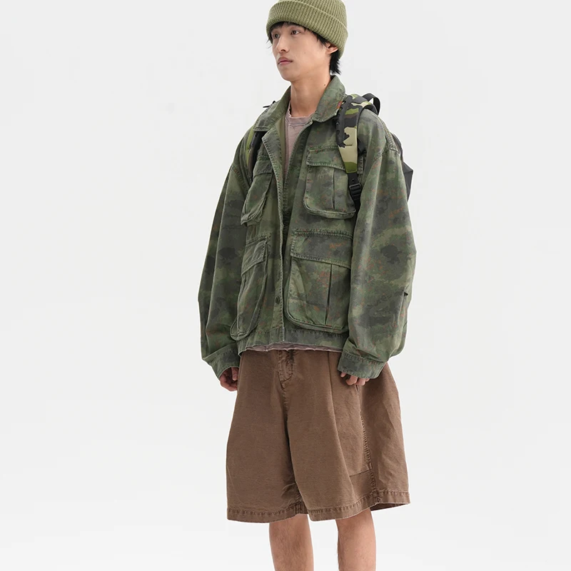 Camouflage Workwear Jaet Men's Spring Autumn Trend Casual Loose Top American Retro Collar Multi-ket Cotton Outerwear
Camouflage Workwear Jaet Men's Spring Autumn Trend Casual Loose Top American Retro Collar Multi-ket Cotton Outerwear