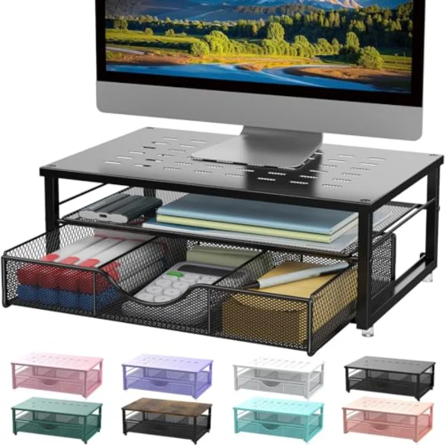 Computer Monitor Stand Riser, Desk Organizers and Accessories with Drawer, Office Desk Accessories and Workspace Desktop Organi
Computer Monitor Stand Riser, Desk Organizers and Accessories with Drawer, Office Desk Accessories and Workspace Desktop Organi