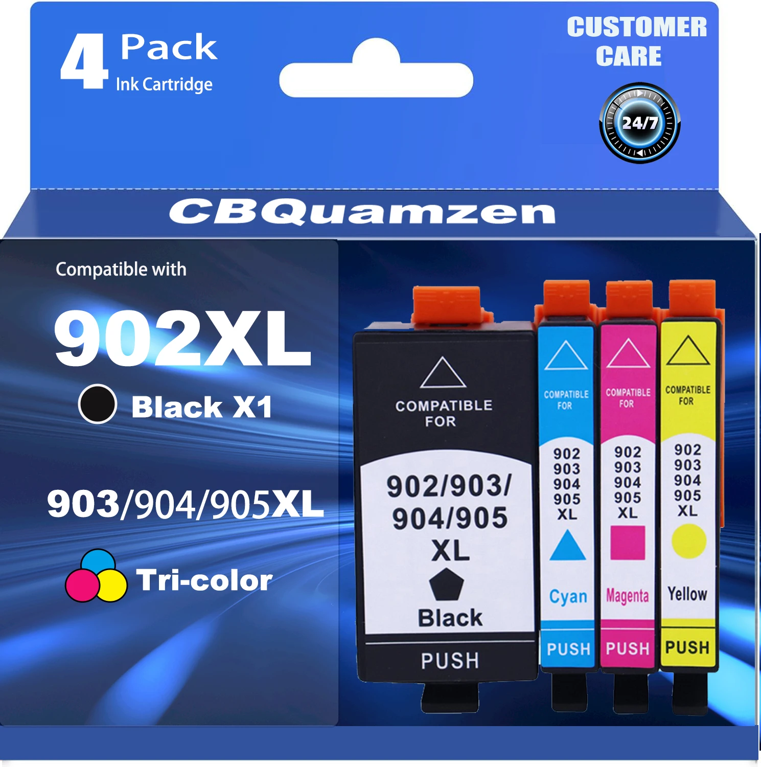 902XL Ink Cartridges for Replacement for 902XL Ink Cartridges Combo Pack 902XL Works for OfficeJet 6951, 6954, 6962, 6950, 6956
902XL Ink Cartridges for Replacement for 902XL Ink Cartridges Combo Pack 902XL Works for OfficeJet 6951, 6954, 6962, 6950, 6956