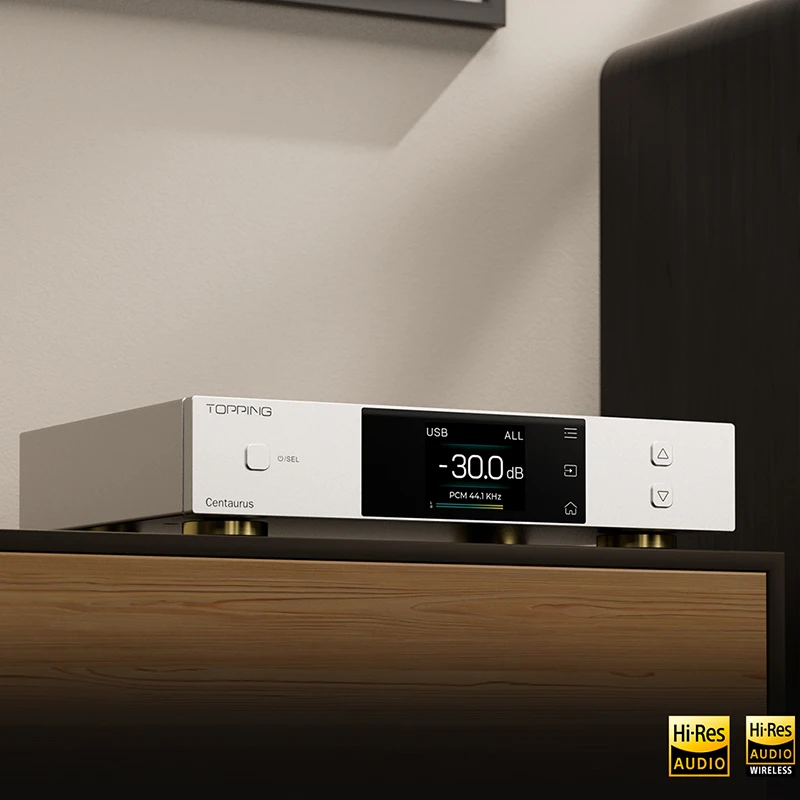 Цифровой аудиодекодер TOPPING Centaurus, полностью симметричный, высокопроизводительный R2R DAC, Bluetooth 5.1 QCC5125, DSD512, PCM768kHz, LDAC
Цифровой аудиодекодер TOPPING Centaurus, полностью симметричный, высокопроизводительный R2R DAC, Bluetooth 5.1 QCC5125, DSD512, PCM768kHz, LDAC