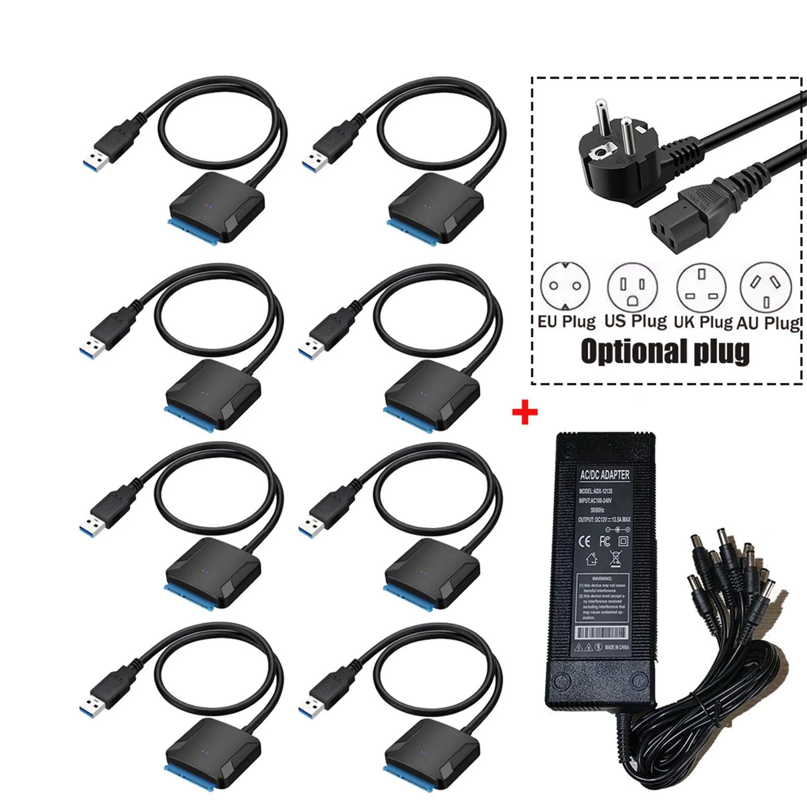 8pcs USB 3.0 To Sata Adapter Converter Cable USB3.0 Hard Drive Converter Cable For Samsung Seagate WD 3.5 HDD Adapter To USB
8pcs USB 3.0 To Sata Adapter Converter Cable USB3.0 Hard Drive Converter Cable For Samsung Seagate WD 3.5 HDD Adapter To USB
