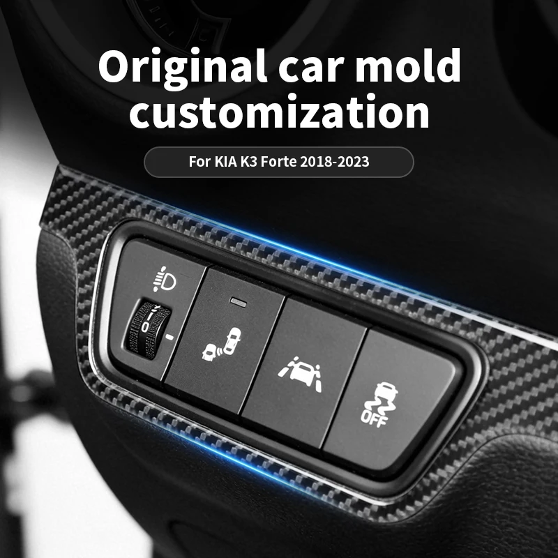 For KIA K3 Forte (2018-2023) Real Carbon Fiber Fog Light Switch Panel Trim Sticker Anti Scratch Car Interior Tuning Accessories
For KIA K3 Forte (2018-2023) Real Carbon Fiber Fog Light Switch Panel Trim Sticker Anti Scratch Car Interior Tuning Accessories
