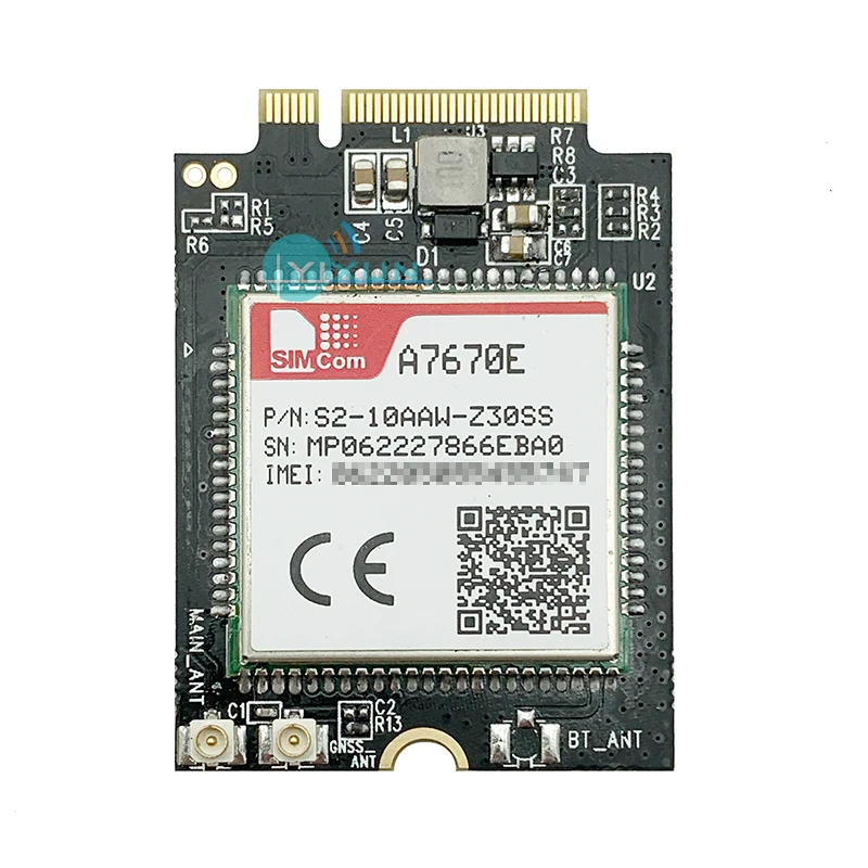 SIMCOM A7670E LTE Cat1 M.2 module For Europe Korea LTE- FDD B1/B3/B5/B7/B8/B20 GSM 900/1800MHz compatible with SIM7000 SIM7070
SIMCOM A7670E LTE Cat1 M.2 module For Europe Korea LTE- FDD B1/B3/B5/B7/B8/B20 GSM 900/1800MHz compatible with SIM7000 SIM7070