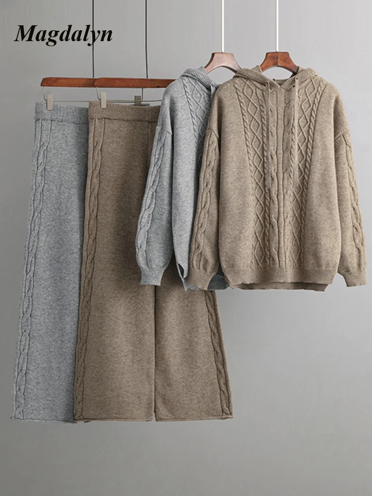 Magdalyn Women Knitted Sweater Set Warm Winter Autumn Ins Elastic Fashion Irregular Split Hoodies Tops Long Wide Leg Pants Suits
Magdalyn Women Knitted Sweater Set Warm Winter Autumn Ins Elastic Fashion Irregular Split Hoodies Tops Long Wide Leg Pants Suits