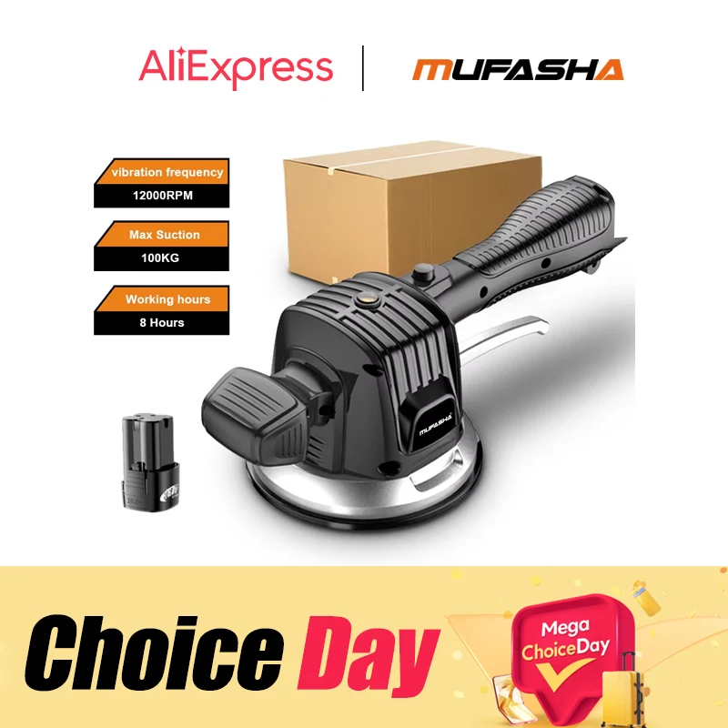 MUFASHA 16.8V/One Battery Tile Vibration Machine Wall Floor Automatic Tiles Leveling Tool Suction Cup in Box
MUFASHA 16.8V/One Battery Tile Vibration Machine Wall Floor Automatic Tiles Leveling Tool Suction Cup in Box